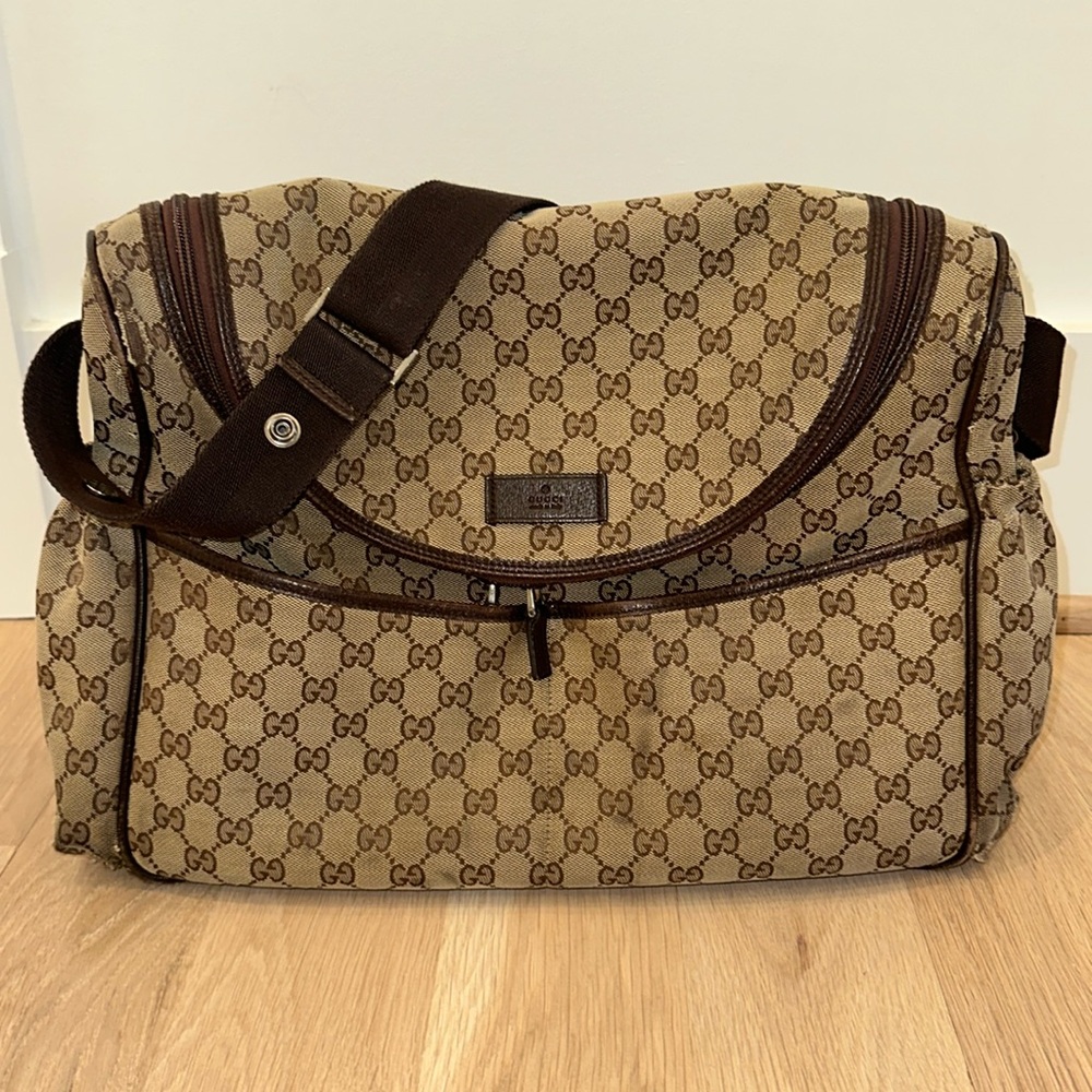 Gucci Beige/Brown GG Canvas Diaper Bag